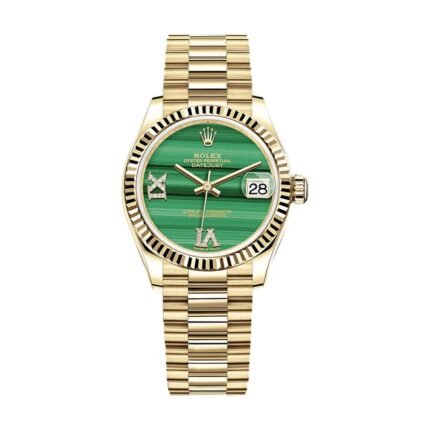 Rolex Datejust Gold Green Dial Replica